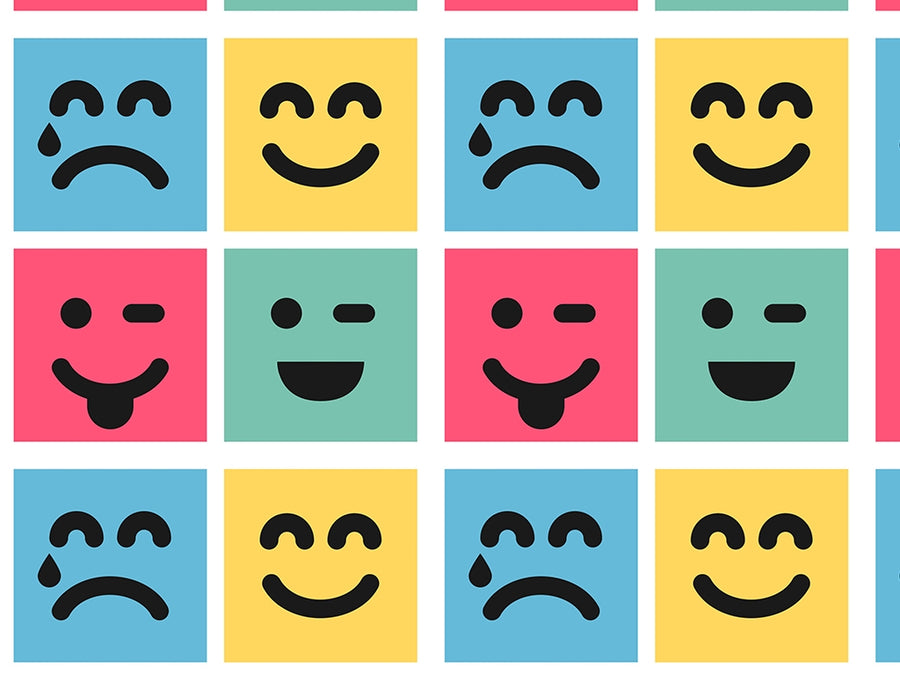 Advanced Emoticon Emoji Vinyl Wrap Pattern~Rwraps Series 914 Digitally Printed Vinyl Wrap~0