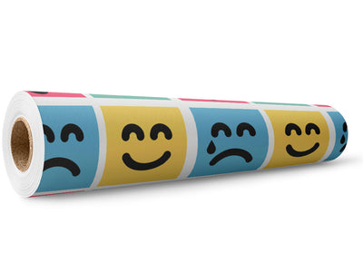 Advanced Emoticon Emoji Wrap Film Wholesale Roll~Rwraps Series 914 Digitally Printed Vinyl Roll~5
