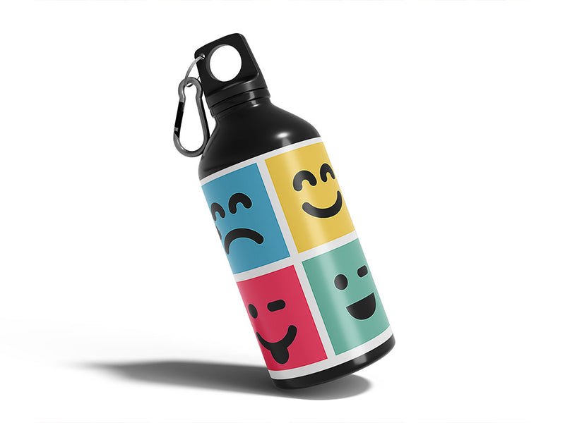 advanced emoticon emoji Water Bottle DIY Stickers
