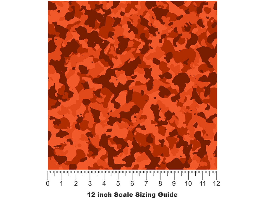 Aerospace ERDL Camouflage Vinyl Film Pattern Size 12 inch Scale~Rwraps Aerospace ERDL Camouflage Sizing Chart~3