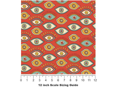 Afraid Petrified Retro Vinyl Film Pattern Size 12 inch Scale~Rwraps Afraid Petrified Retro Sizing Chart~2