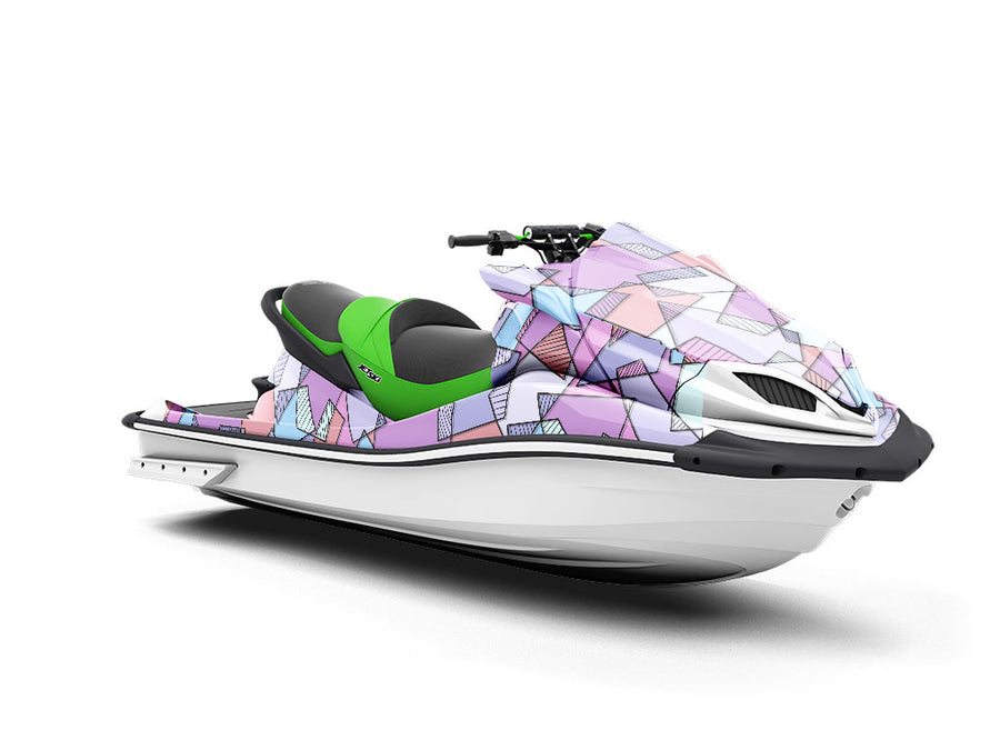 African Violets Mosaic Jet Ski Vinyl Customized Wrap