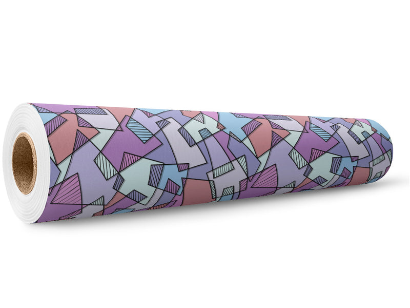 African Violets Mosaic Wrap Film Wholesale Roll~Rwraps Series 914 Digitally Printed Vinyl Roll~5