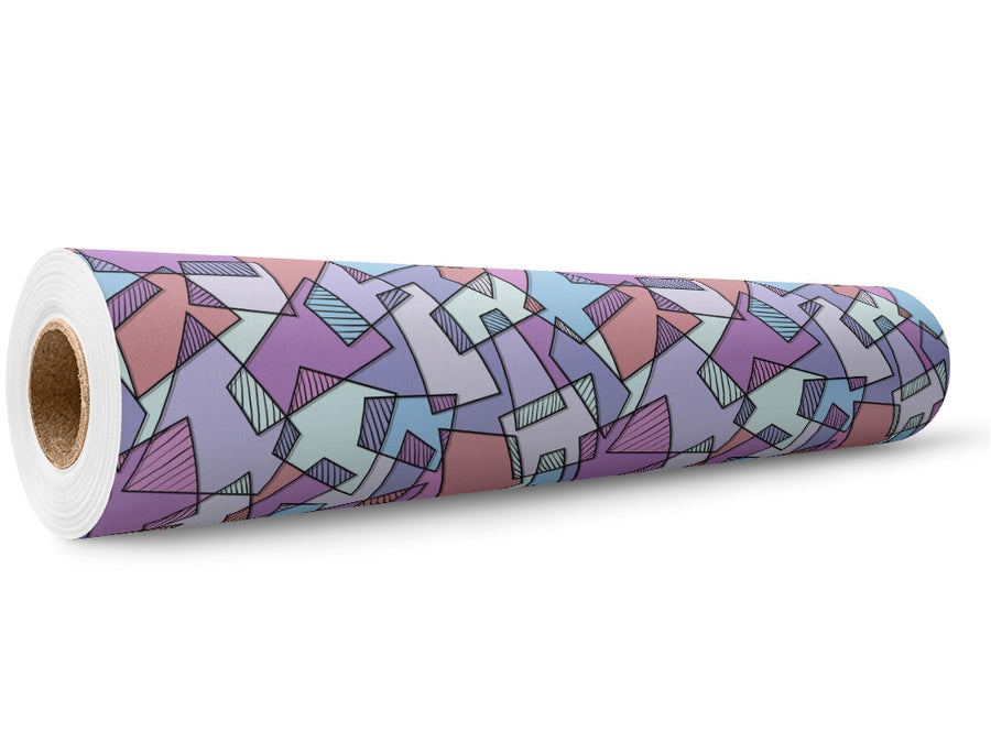 African Violets Mosaic Wrap Film Wholesale Roll~Rwraps Series 914 Digitally Printed Vinyl Roll~5