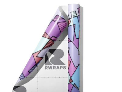 African Violets Mosaic Wrap Film Sheets~Rwraps Series 914 African Violets Mosaic Scrolled Sheet~3