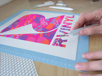 after glow abstract geometric Easy Weed Craft Vinyl