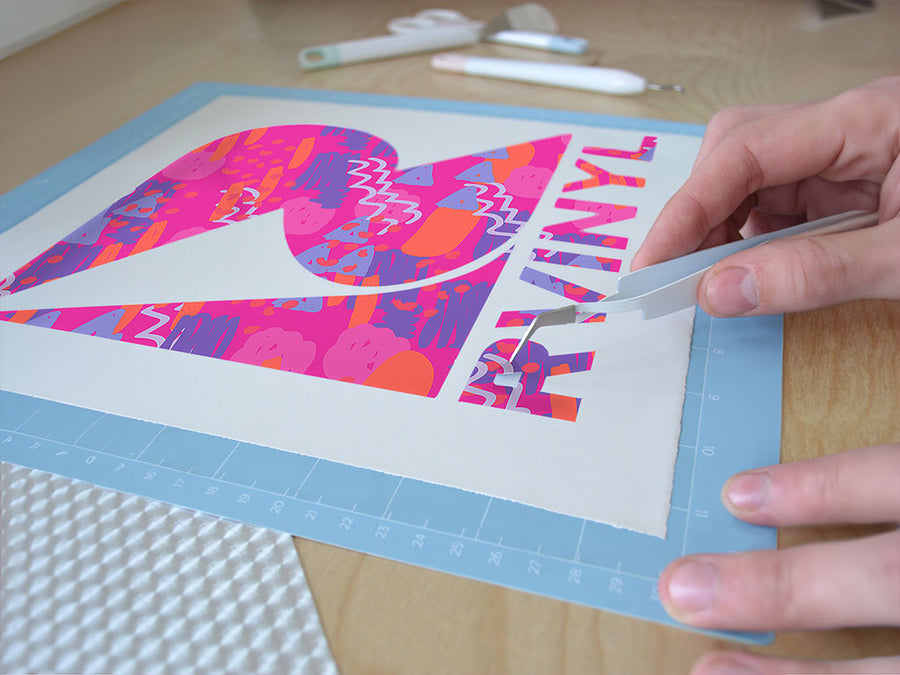 after glow abstract geometric Easy Weed Craft Vinyl