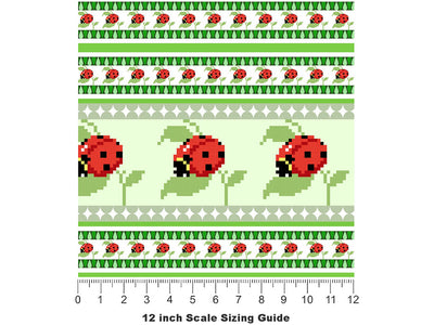 Afternoon Tea Bug Vinyl Film Pattern Size 12 inch Scale~Rwraps Afternoon Tea Bug Sizing Chart~2