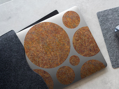 afzelia burlwood wood grain DIY Laptop Stickers