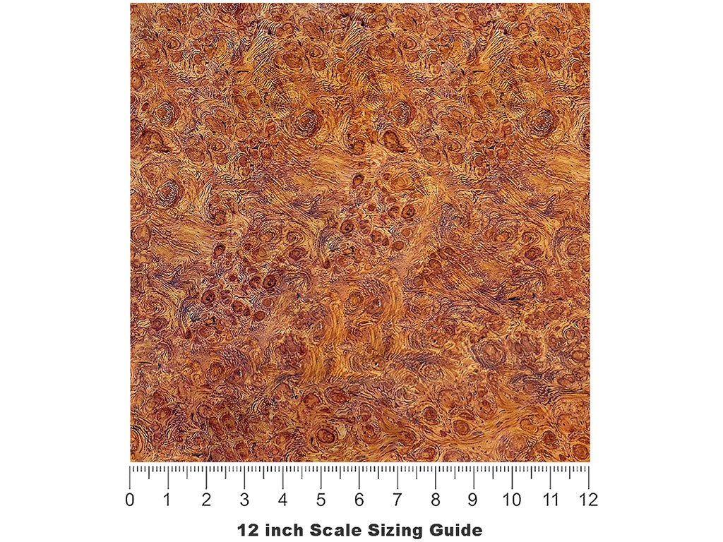 Rwraps™ Afzelia Burlwood Wood Grain Vinyl Wrap | Car Wrap Film