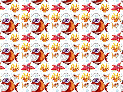 Agreeable Angler Marine Life Vinyl Wrap Pattern~Rwraps Series 914 Digitally Printed Vinyl Wrap~0