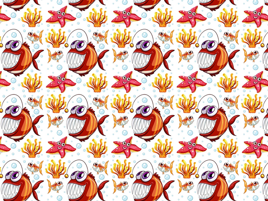 Agreeable Angler Marine Life Vinyl Wrap Pattern~Rwraps Series 914 Digitally Printed Vinyl Wrap~0
