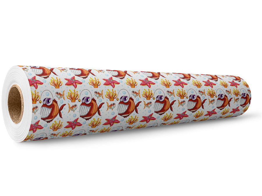 Agreeable Angler Marine Life Wrap Film Wholesale Roll~Rwraps Series 914 Digitally Printed Vinyl Roll~5