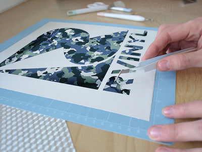air force camouflage Easy Weed Craft Vinyl