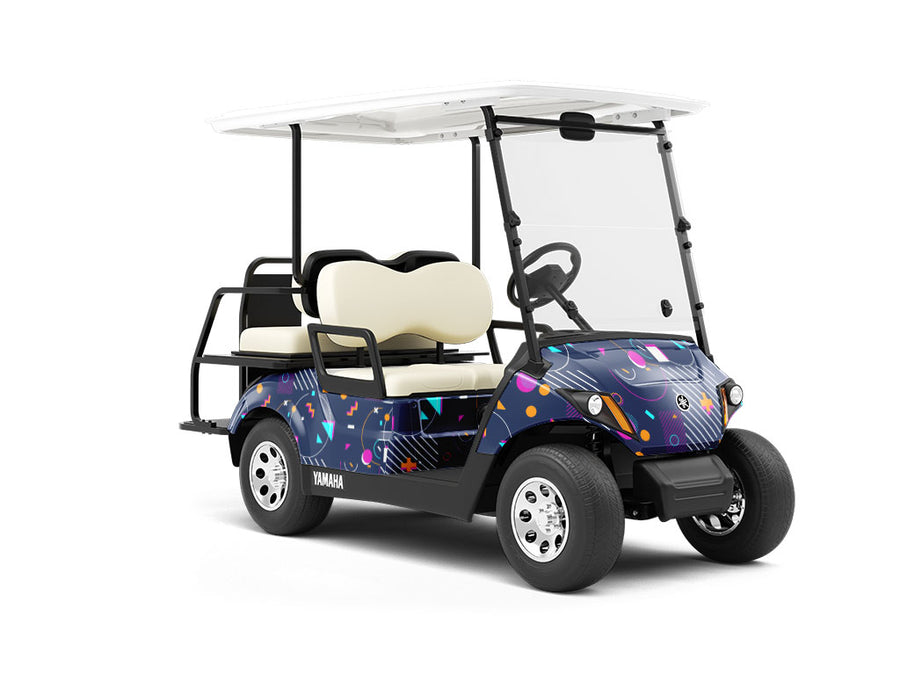 Air War Abstract Wrapped Golf Cart