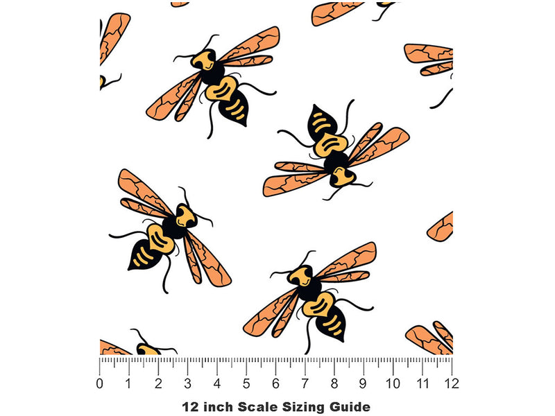Alate Arrival Bug Vinyl Film Pattern Size 12 inch Scale~Rwraps Alate Arrival Bug Sizing Chart~2