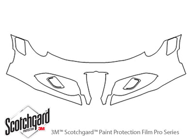 4c 3M Clear Bra Bumper Precut PPF Diagram