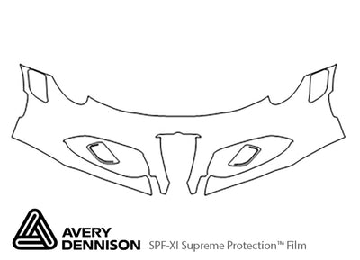 4c Avery Dennison Clear Bra Bumper Precut PPF Diagram