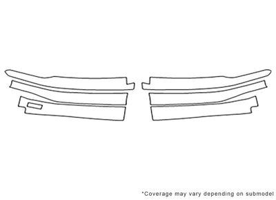 4c 3M Clear Bra Door Cup Precut PPF Diagram