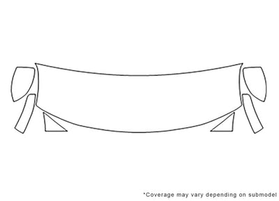4c 3M Clear Bra Hood Precut PPF Diagram