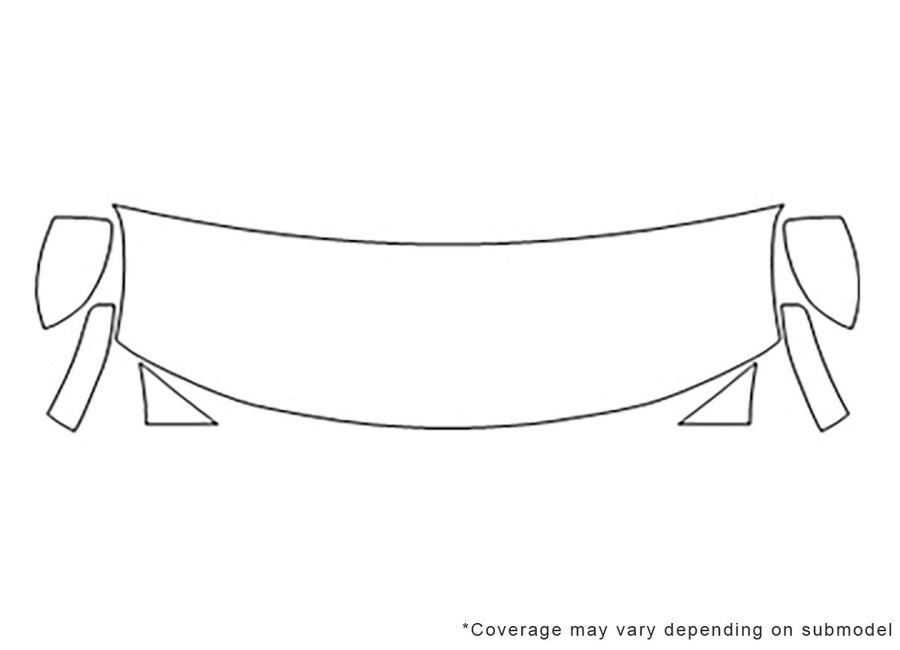 4c 3M Clear Bra Hood Precut PPF Diagram