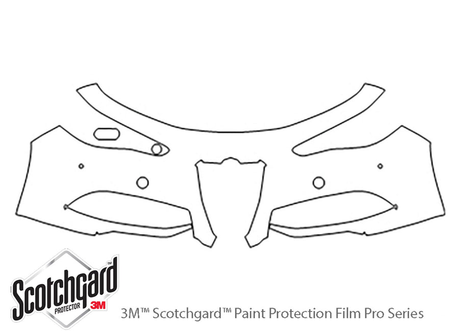 giulia 3M Clear Bra Bumper Precut PPF Diagram