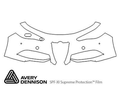 giulia Avery Dennison Clear Bra Bumper Precut PPF Diagram