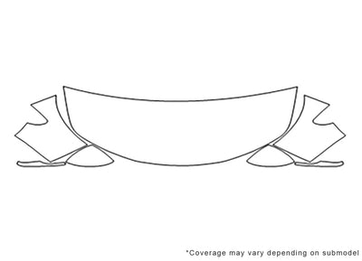 giulia 3M Clear Bra Hood Precut PPF Diagram