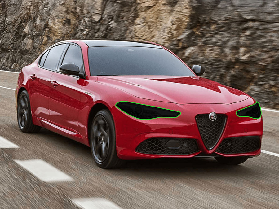 alfa romeo giulia 2017-2025 Headlight Tint Location