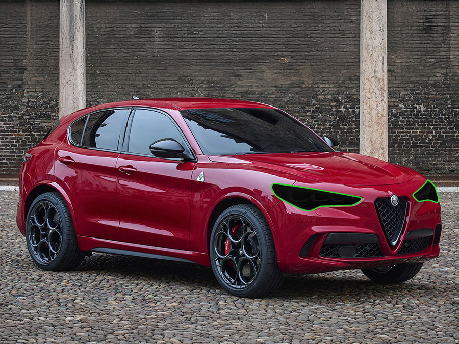 alfa romeo stelvio 2018-2025 Headlight Tint Location