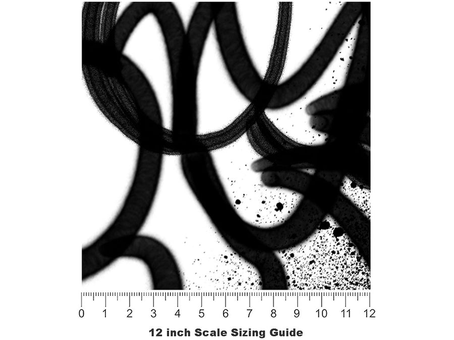 All City Graffiti Vinyl Film Pattern Size 12 inch Scale~Rwraps All City Graffiti Sizing Chart~2
