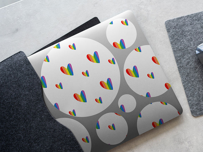 all colors heart DIY Laptop Stickers