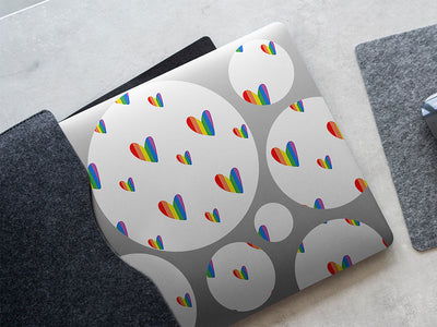 all colors heart DIY Laptop Stickers