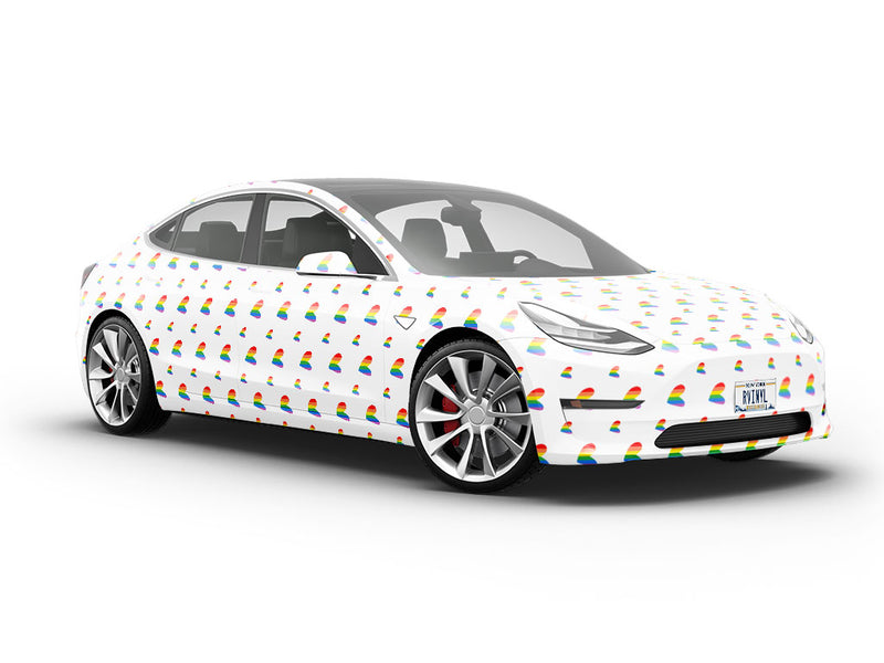 All Colors Heart Vehicle Vinyl Wrap