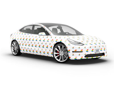 All Colors Heart Vehicle Vinyl Wrap