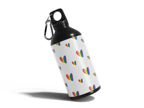 all colors heart Water Bottle DIY Stickers