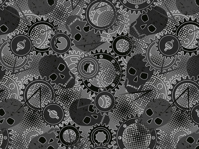 All In Gear Graffiti Vinyl Wrap Pattern~Rwraps Series 914 Digitally Printed Vinyl Wrap~0