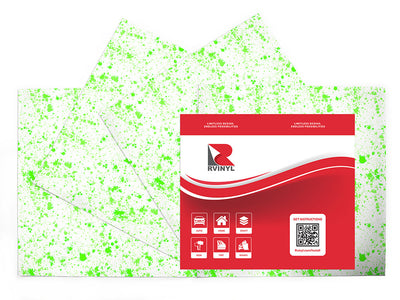 all lime paint splatter Craft Vinyl Sheet Pack
