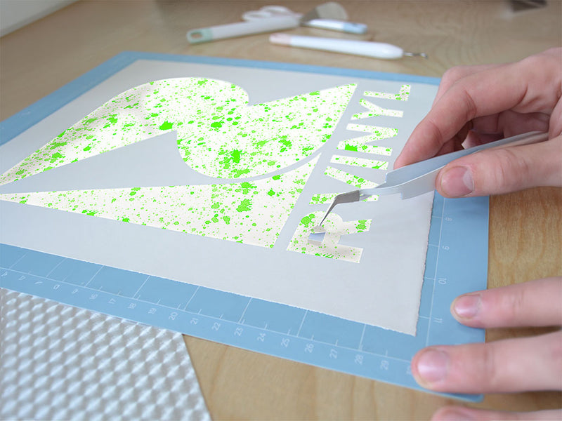 all lime paint splatter Easy Weed Craft Vinyl