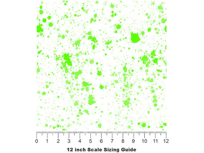 All Lime Paint Splatter Vinyl Film Pattern Size 12 inch Scale~Rwraps All Lime Paint Splatter Sizing Chart~2
