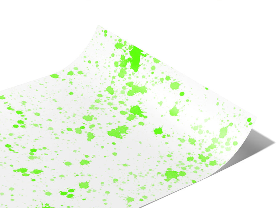 All Lime Paint Splatter Vinyl Wraps~Rwraps Series 914 Digitally Printed Vinyl Wrap~0
