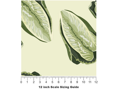 All Season Romaine Vegetable Vinyl Film Pattern Size 12 inch Scale~Rwraps All Season Romaine Vegetable Sizing Chart~2