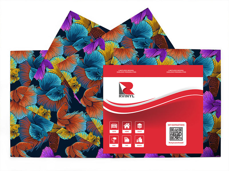alpha betta fish salt water Craft Vinyl Sheet Pack