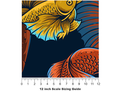 Alpha Betta Fish Marine Life Vinyl Film Pattern Size 12 inch Scale~Rwraps Alpha Betta Fish Marine Life Sizing Chart~2