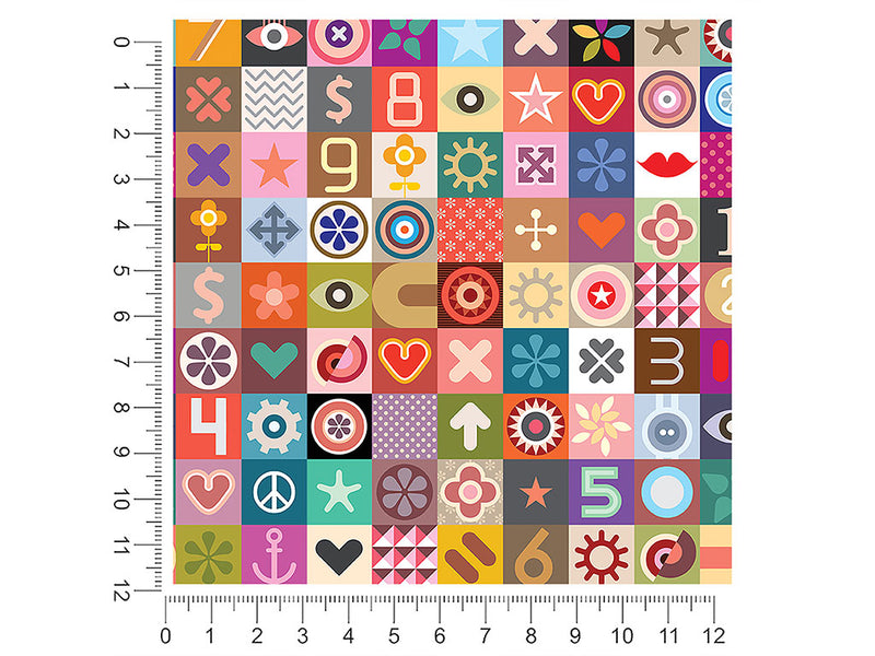alphabet soup mosaic 1ft x 1ft Craft Sheets