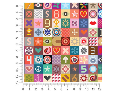alphabet soup mosaic 1ft x 1ft Craft Sheets