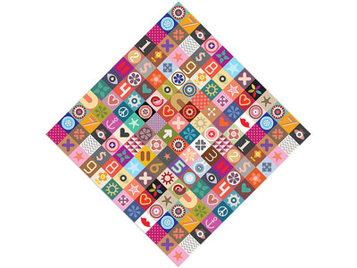 Alphabet Soup Mosaic Vinyl Wrap Pattern