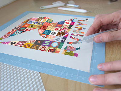 alphabet soup mosaic Easy Weed Craft Vinyl
