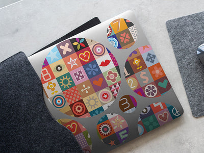 alphabet soup mosaic DIY Laptop Stickers