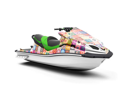 Alphabet Soup Mosaic Jet Ski Vinyl Customized Wrap